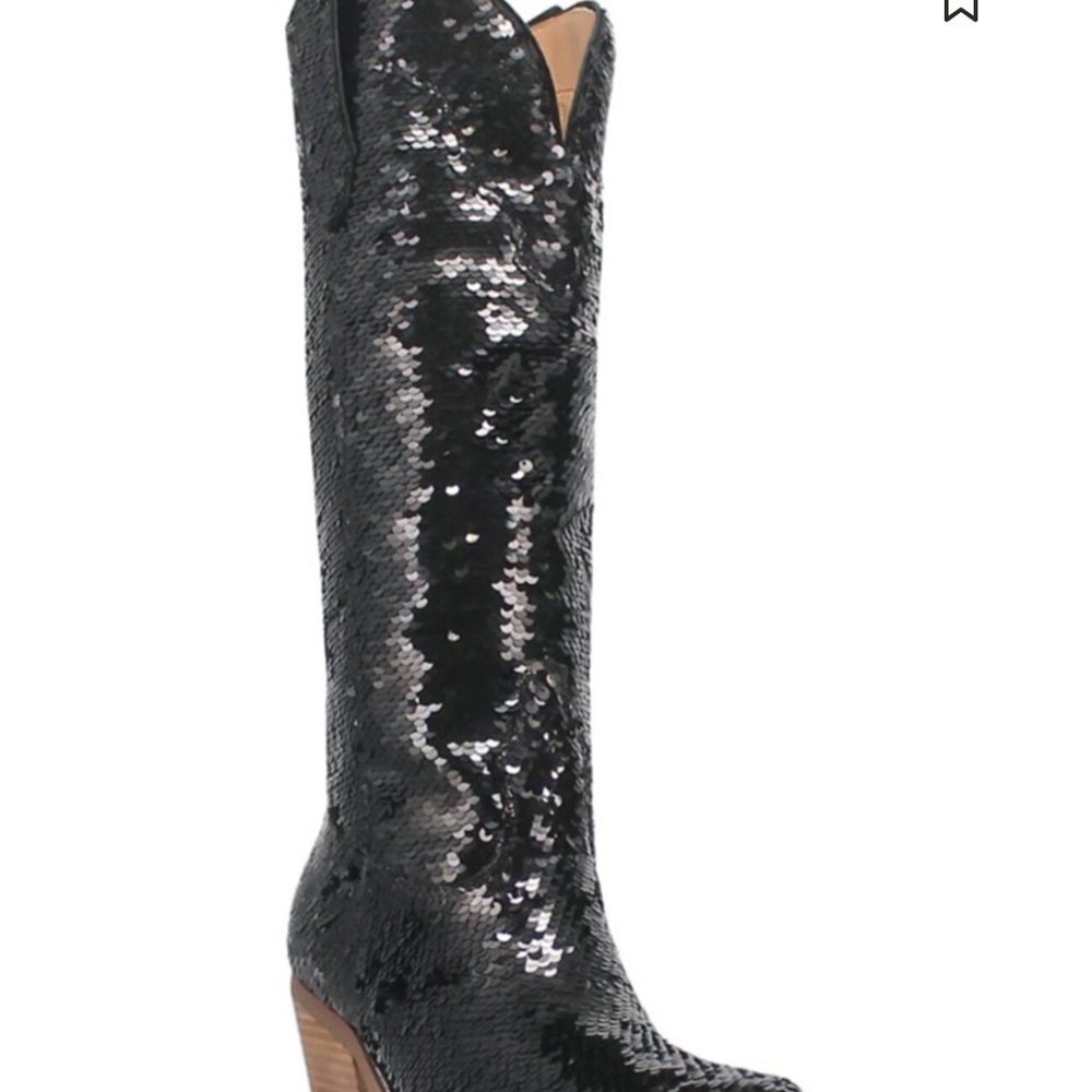 ISO: Dingo Dance Hall Queen Knee High Black Sequin Cowboy Boots
